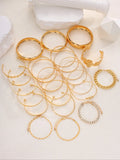 Women's Boho Floral & Heart Design Bangle Bracelet Set, Stackable Bracelets, Casual Plain Style, Ideal Jewelry Gift for Daily Wear and Special Occasions, Fashionable Bangle, Bangles Set