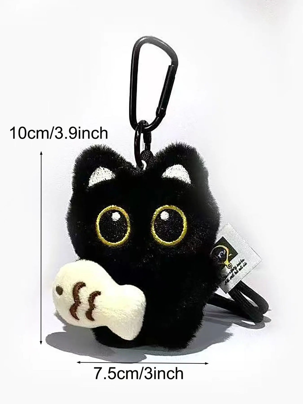 Cute Cat Design Keychain, Punk Style Plush Keychain for Women & Men, Fashion Accessories for Daily Use, Trendy All-match & Exquisite Keychain for Birthday Gift
