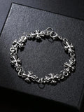 Punk Style Cross Retro Metal Chain Bracelet for Men, High-Quality Daily Wear, Perfect Birthday and Engagement Gift, All Seasons