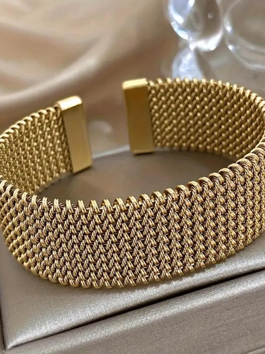 Vintage Stainless Steel Mesh Bracelet, Metal Bracelet, Elegant Jewelry Bracelet, Fashionable Jewelry for Women & Men, Trendy Versatile & Exquisite Jewelry for Birthday Gift, High-Quality Bracelet