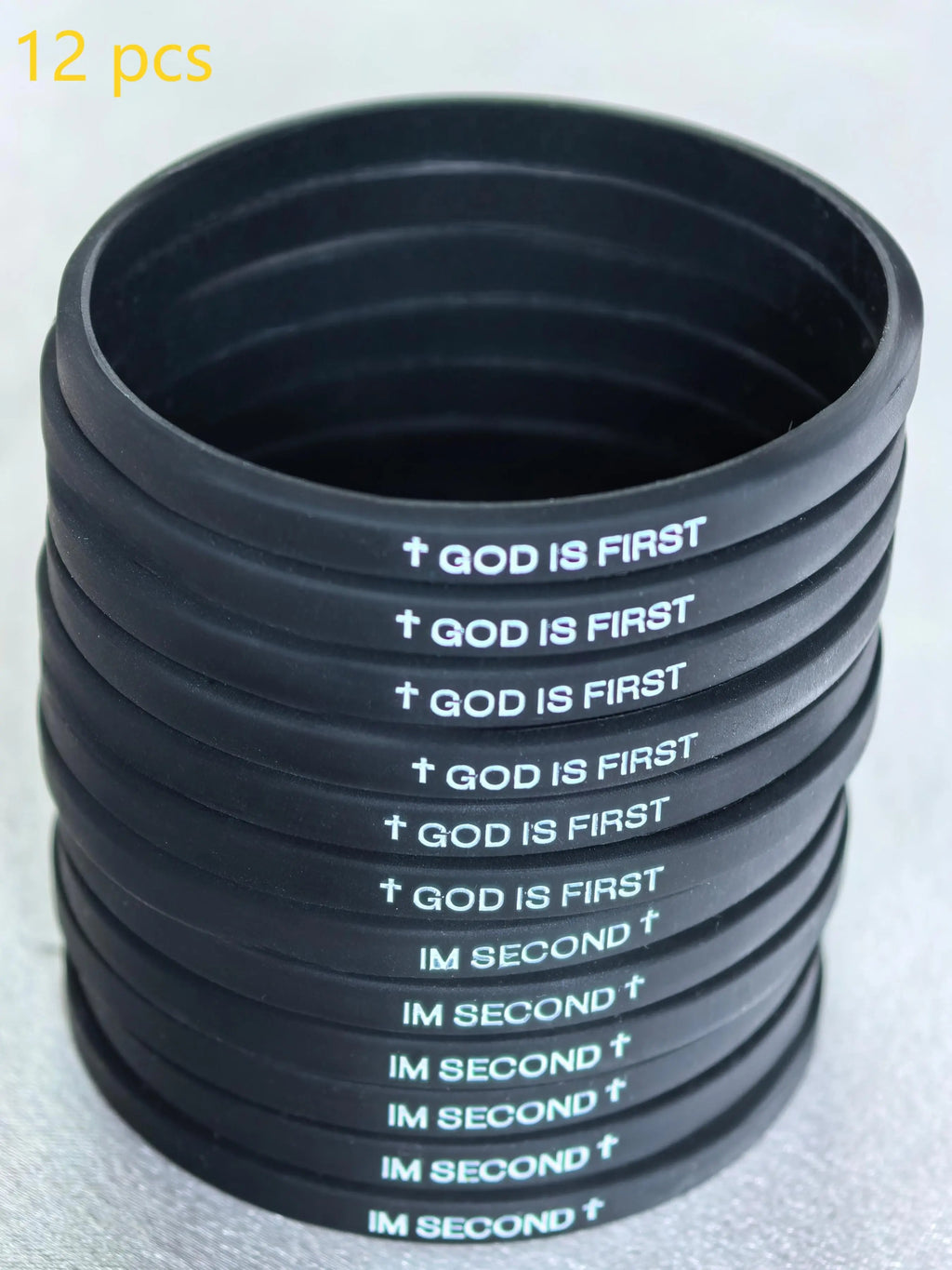 Christian Jesus Wristbands, Faith Prayer Bracelet, Bible Verse Bracelet, Inspirational God Is First Bracelet for Spiritual Strength, Stylish Religious Jewelry for Women & Men, Bracelets Stack