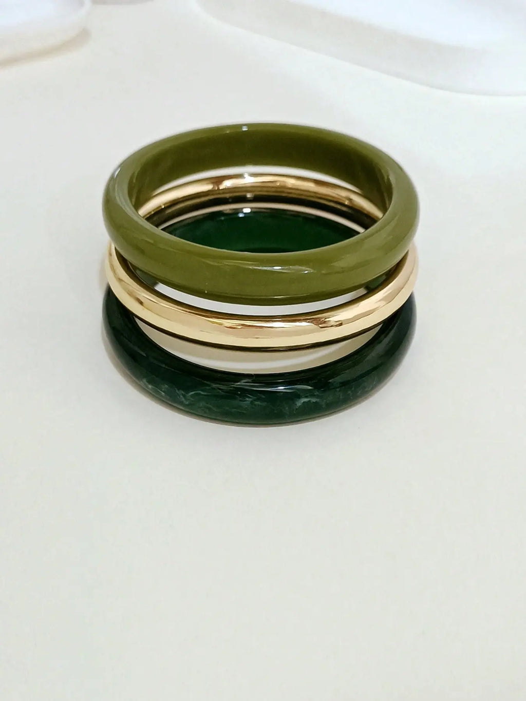 3-Piece Set Boho Geometric Resin Bracelets, Unisex Acrylic Alloy Stackable Bangle Bracelets Wristbands, Vintage Fashion Accessory for All Seasons, Bohemian Bracelet, Bracelet Sets
