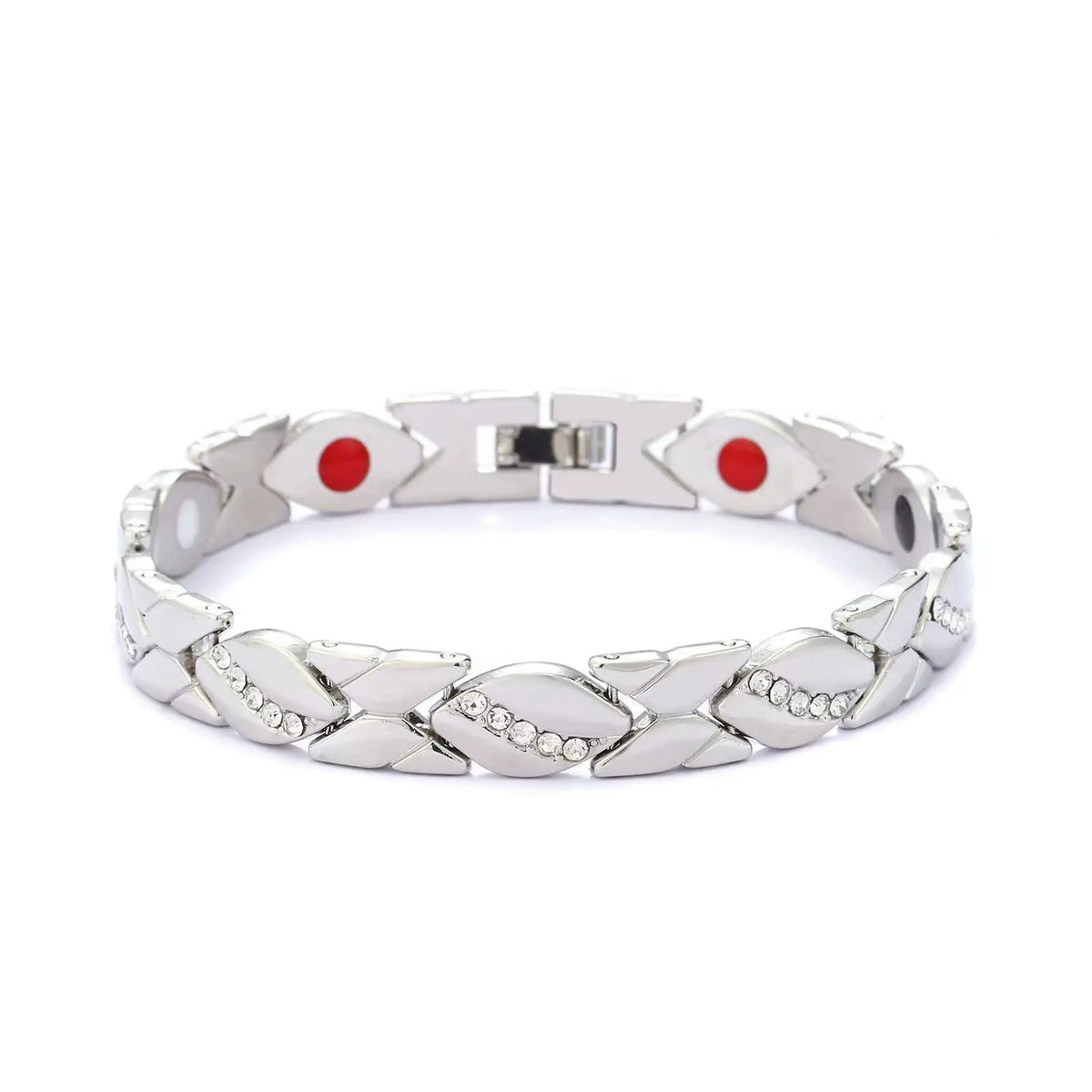 Pure Copper Magnetic Bracelet for Women with Dainty Leaf Design & Diamond Accents - Adjustable 3500 Gauss Feminine Gift, Adjustable Bracelets, Pure Copper Bracelets
