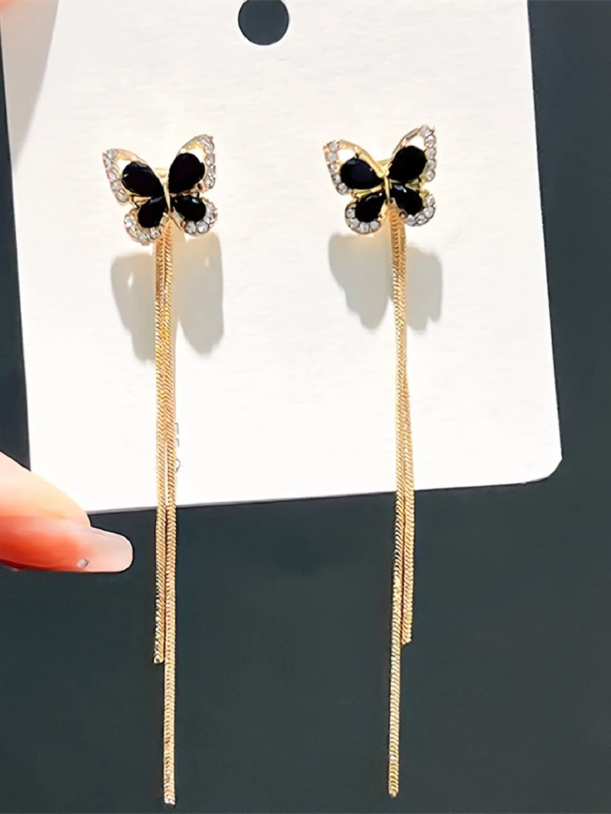 Elegant Butterfly Earrings with Sparkling Cubic Zirconia, Zirconia Butterflies, Perfect Gift for Birthday Christmas Anniversary Valentine's Day, All Seasons, Gift Ready, Unique Design Shining CZ Earrings