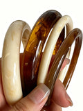 Acrylic Bangles Bracelets for Women, Irregular Shapes Acrylic Resin Fashionable Chunky Bangles, Geometric Fashions, Thick Statement Bangle Jewelry Set, Stacked Design Bracelets