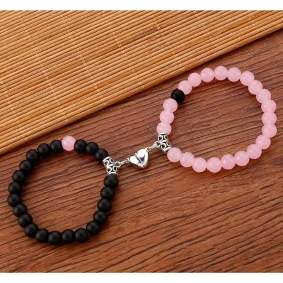 Couple Magnetic Heart Shape Sports Wristbands, Matching BF and GF Minimalist Polyester Rope Trendy Jewelry, Gifts for Boyfriend GF Gift for Back to School