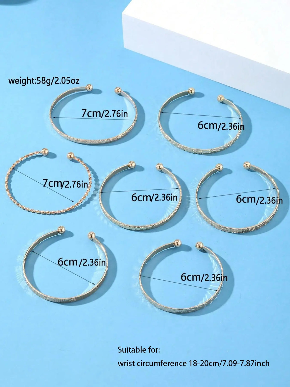 Women's Punk Style Cuff Bangle, Fashionable Open Bangle for Women & Girls, Trendy All-match & Exquisite Jewelry for Birthday Gift, Layered Bracelet Set, Trendy Stack Bangle, Cuff Bangle Set, Bracelet Sets, Cuff Bangles Bracelets