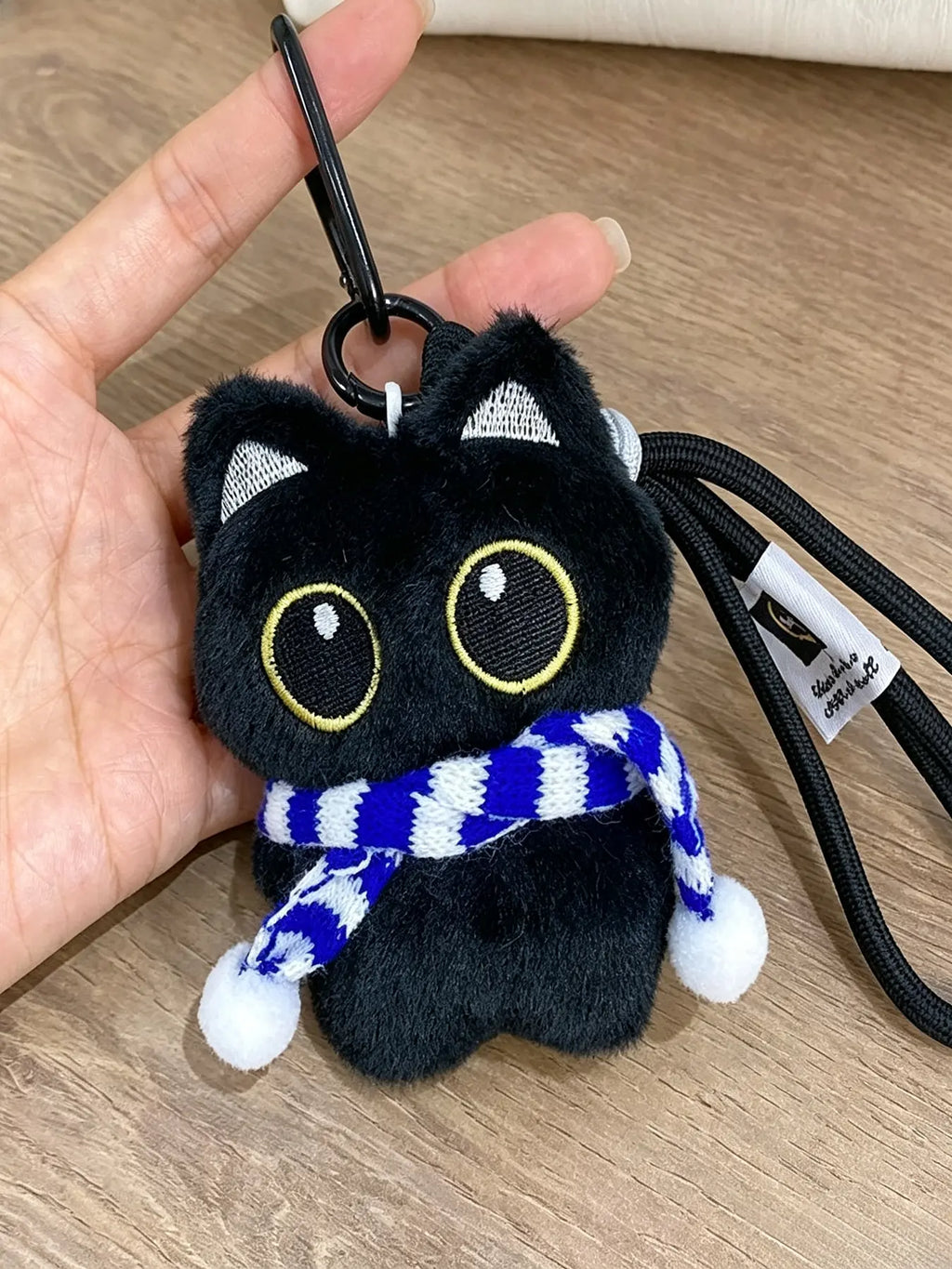 Cute Cat Design Keychain, Punk Style Plush Keychain for Women & Men, Fashion Accessories for Daily Use, Trendy All-match & Exquisite Keychain for Birthday Gift