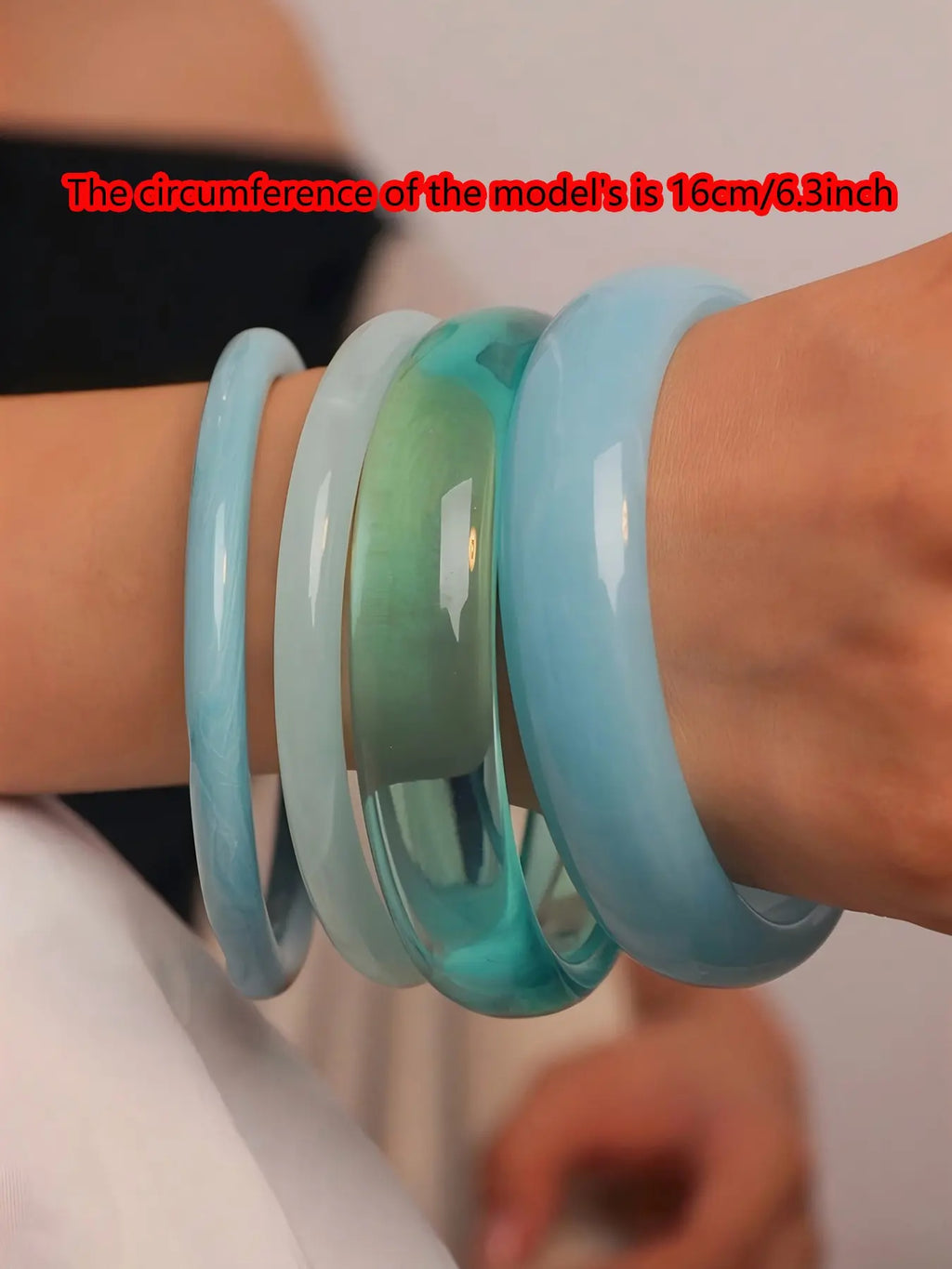 Elegant Boho Style Set, Blue Resin Abs Material, Perfect for Daily Wear, Ideal Gift for Friends and Family, Bracelets Stack, Layered Bracelet Set