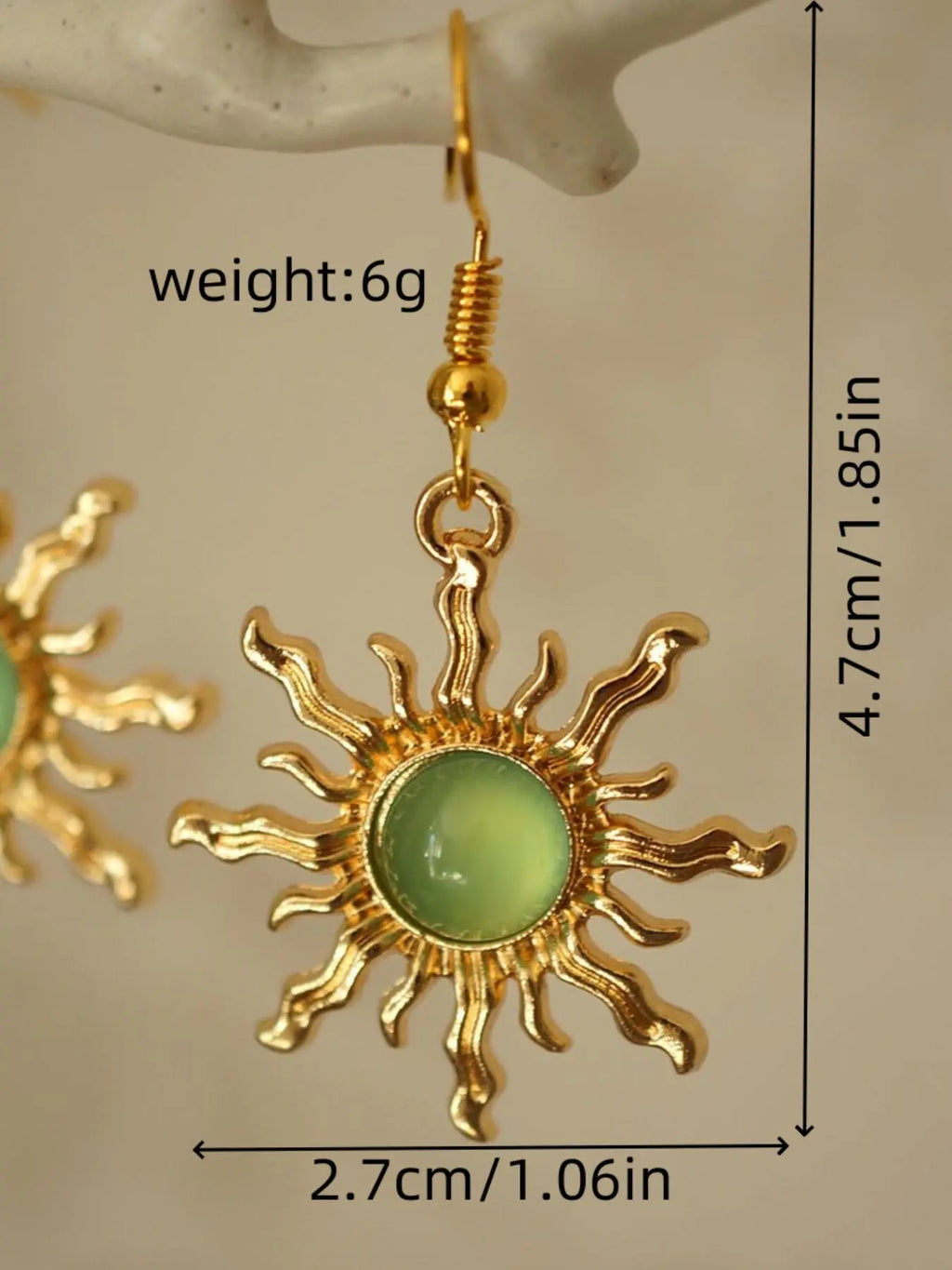 Sun Design Dangle Earrings, Dangling Earrings, Statement Earrings, Fashionable Jewelry for Women, Trendy All-match & Exquisite Jewelry for Birthday Gift, Trendy Fashionable Accessories