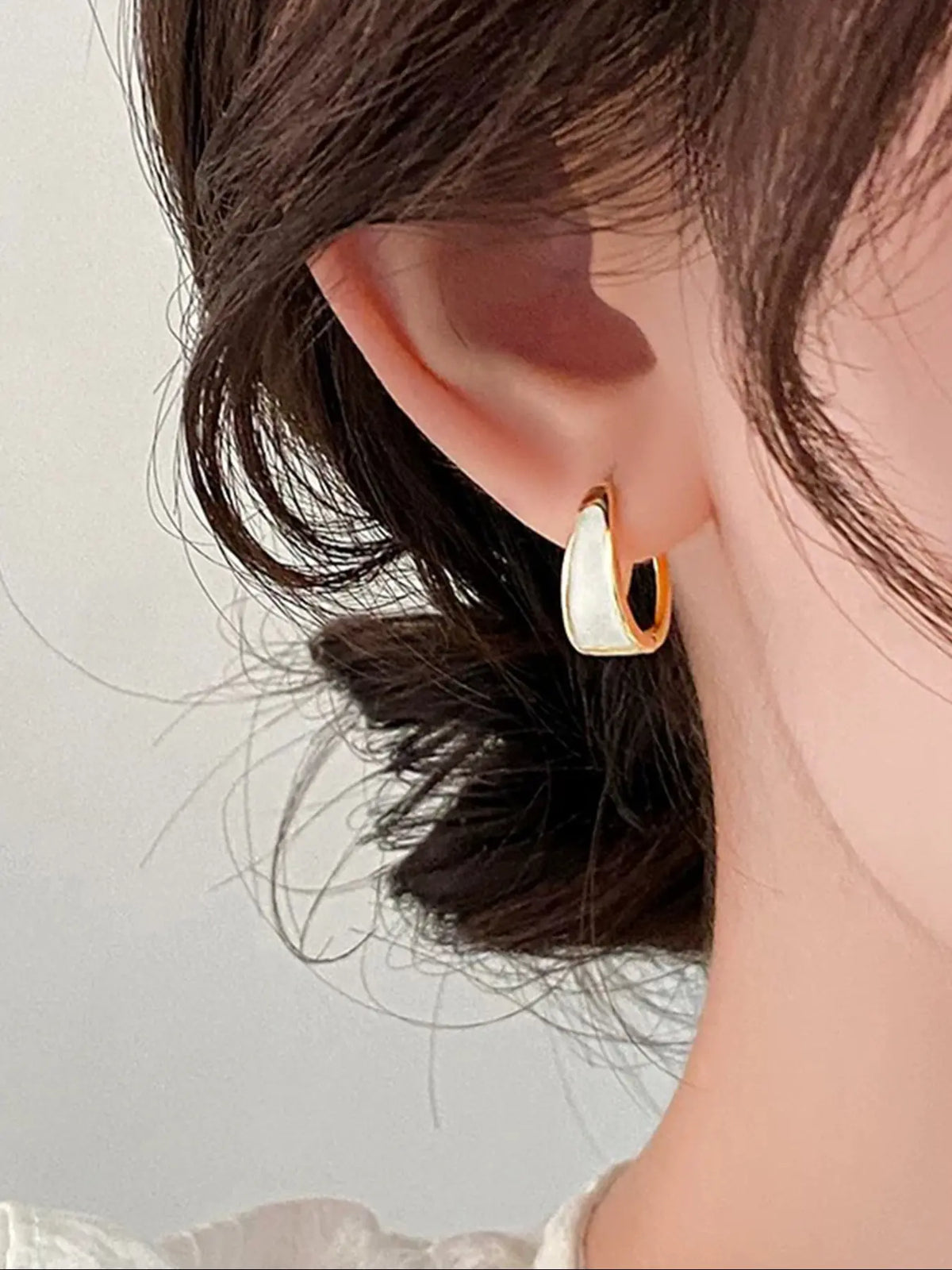 Elegant Geometric Fashion Earrings for Women, Small Size, Perfect for Parties & Daily Wear, Simple Luxury Design, Minimalist Hoop Earrings, Fashionable Jewelry Accessories, Ear Hoops