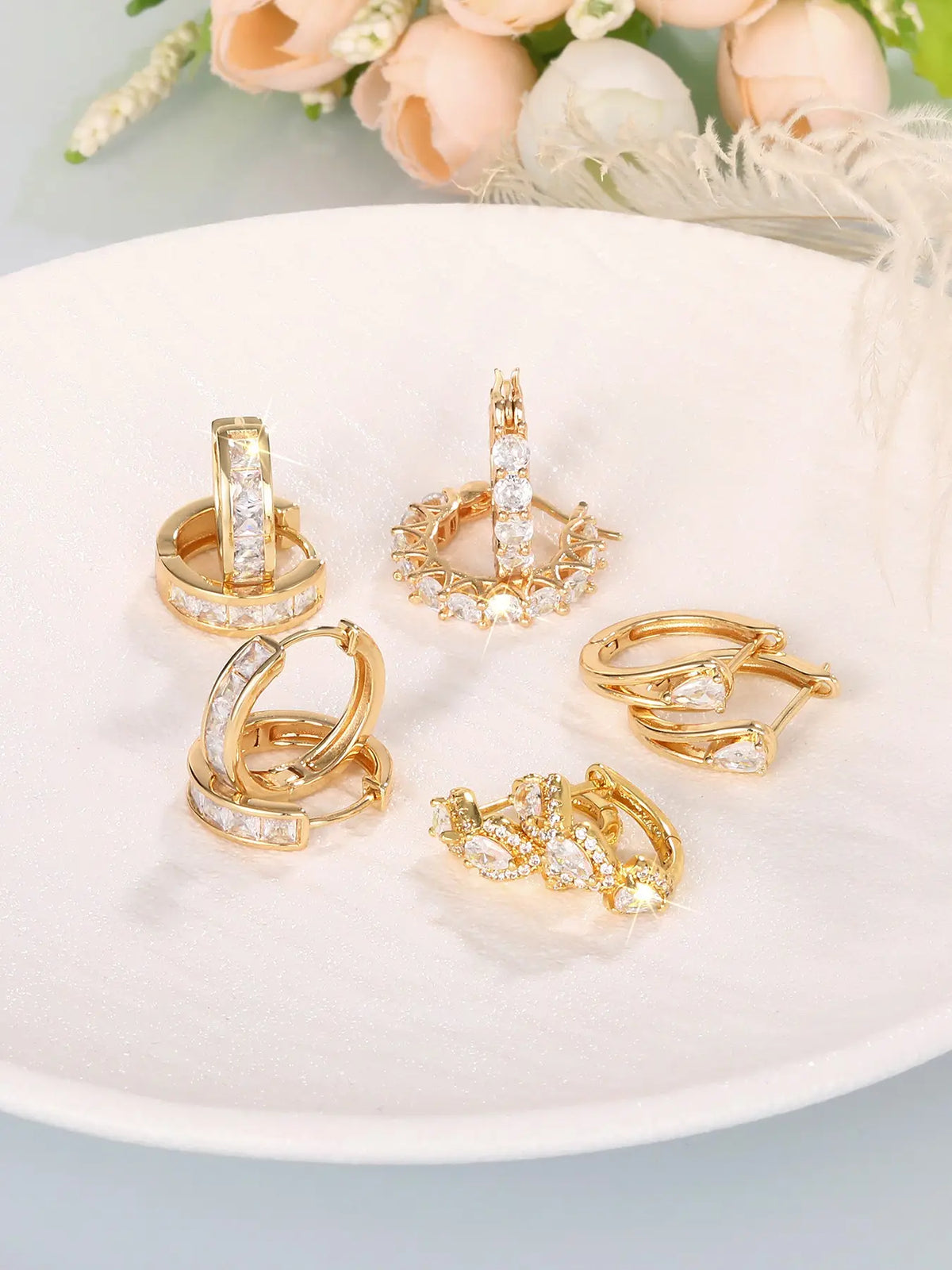 Women's Elegant Butterfly & Heart Design Hoop Earrings, Fashionable Exquisite Hoop Earrings, Trendy All-match Jewelry as Gift for Daily & Party Decor, Heart Shaped Earrings, Versatile Earrings, Earring Set, Ear Hoops