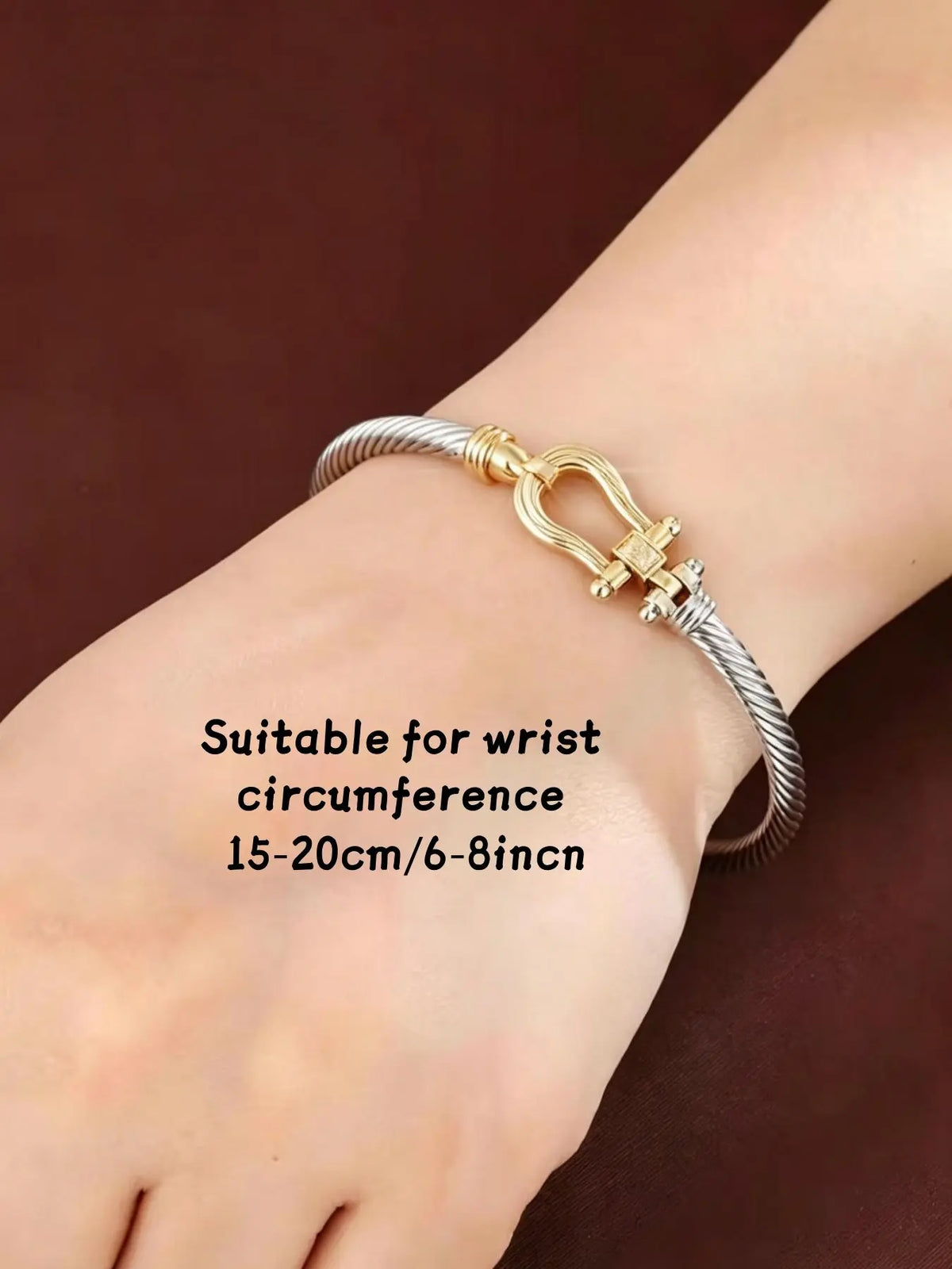 Adjustable Stainless Steel Bracelet, Dual-Tone and Silver Color Design, Punk/goth Style, Ideal for Daily Wear, Perfect Gift, Adjustable Link Bracelet, Jewelry Bracelets