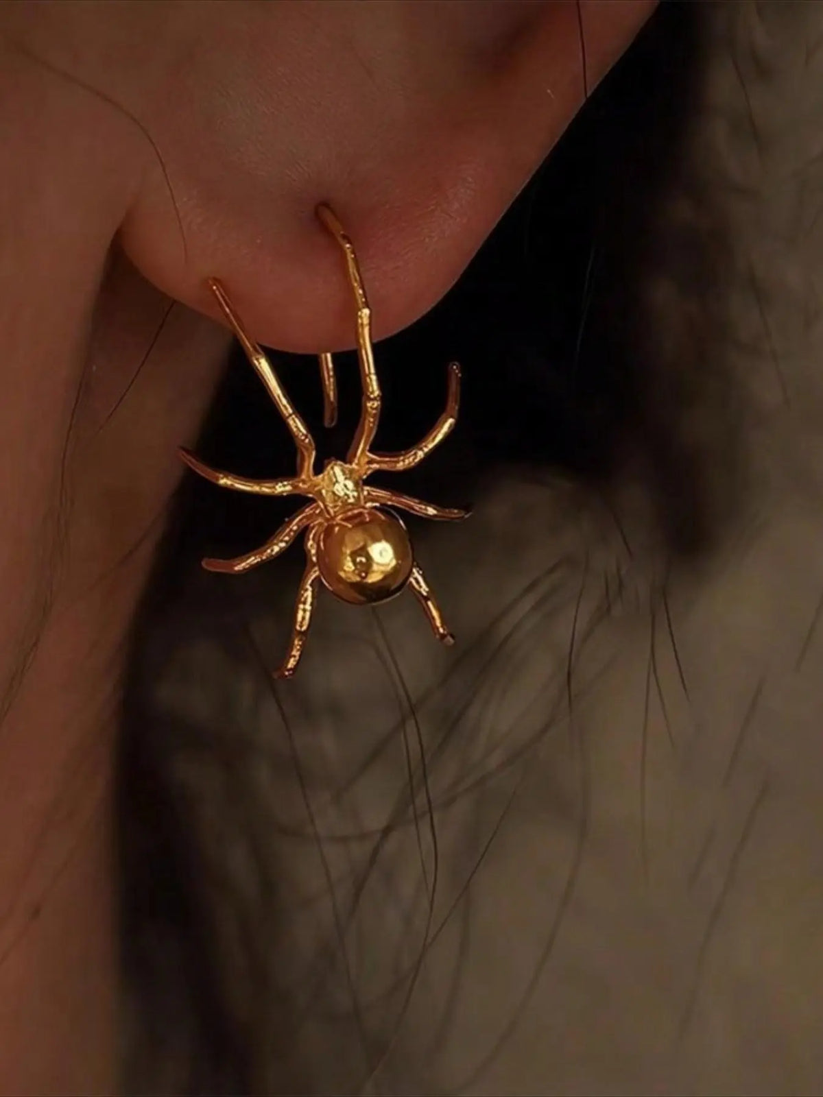 Unique High-end Handcrafted Silvery/golden Spider-shaped Earrings, Fashionable and Unique Women's Earrings, Women's Gift.halloween jewelry Gift for her