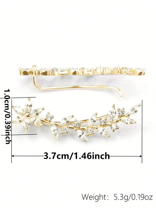 1 Pair Charm Cubic Zirconia Stud Earrings For Women Cute Earrings For Party Engagement Anniversary Jewelry Valentine's Day Gift Good Earrings