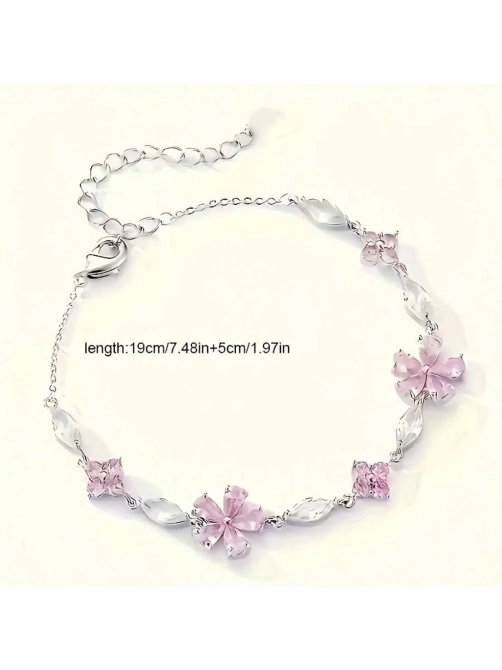 1 Pc Elegant Cherry Blossom Bracelet, Adjustable Stylish Cube Petals for Women, Cute Fashion Accessory for Any Occasion, Fashionable Bracelet, Elegant Jewelry Bracelet, Aesthetic Jewelry, Adjustable Bracelets