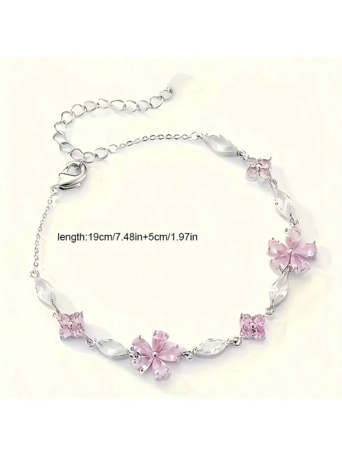1 Pc Elegant Cherry Blossom Bracelet, Adjustable Stylish Cube Petals for Women, Cute Fashion Accessory for Any Occasion, Fashionable Bracelet, Elegant Jewelry Bracelet, Aesthetic Jewelry, Adjustable Bracelets