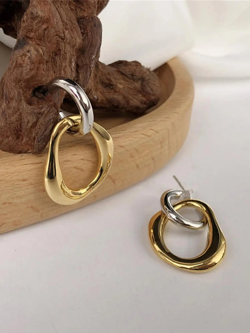 Irregular Geometric Design Earrings, Fashionable Earrings for Women, Elegant Daily Wear for Women, Versatile Fashion Accessories for Office and Party, Exquisite Jewelry Gift, Fashionable Hoop Earrings, Stylish Jewelry