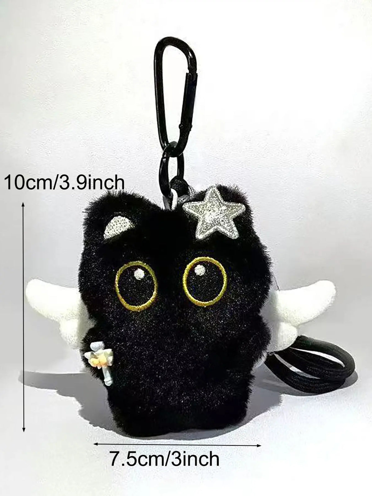 Cute Cat Design Keychain, Punk Style Plush Keychain for Women & Men, Fashion Accessories for Daily Use, Trendy All-match & Exquisite Keychain for Birthday Gift