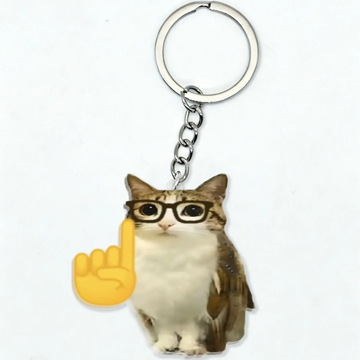 Funny Meowl Cat Owl Hybrid Keychain, Viral Meme Acrylic Bag Charm, Quirky Weirdcore Accessory, Unique Creative Gift, Keychain Accessories, Keychain For Purse