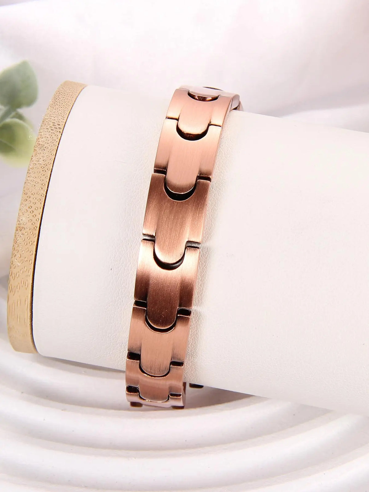 Copper Magnetic Bracelet, Copper Metal Bracelet, Adjustable Link Bracelet, Minimalist Adjustable Bracelet, Fashionable Bracelet, Simple Style Decoration, Fashion Accessories for Men & Women