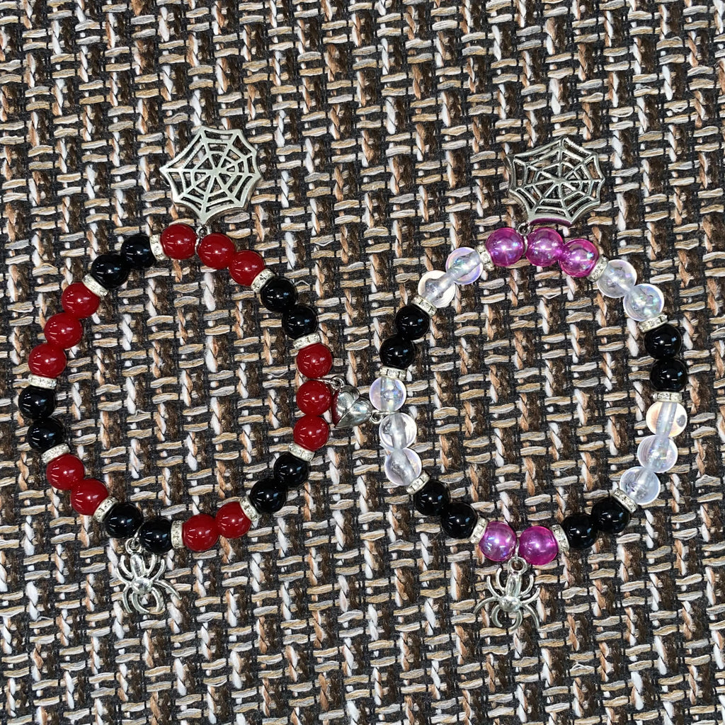 TMANI 2pcs Couple's Magnetic Heart Beads Bracelets, Cute Cat Spider Pendant Jewelry, Friendship Beads Bracelets & Bangles, Gift-Ready Set for Women, Gifts for Girlfriend,sohochic