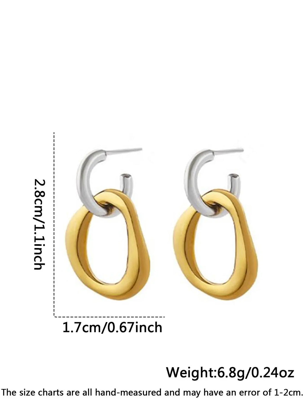 Irregular Geometric Design Earrings, Fashionable Earrings for Women, Elegant Daily Wear for Women, Versatile Fashion Accessories for Office and Party, Exquisite Jewelry Gift, Fashionable Hoop Earrings, Stylish Jewelry