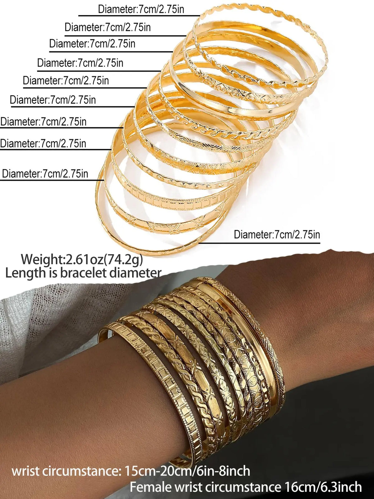 Elegant Women's Stackable Bangle Set, Square Twist & Textured Design, Stylish Jewelry Gift for Parties & Daily Wear