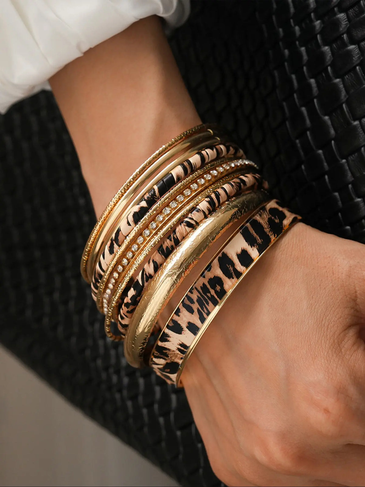 Women's Leopard Print Bracelet Set, Simple & Stylish Design, Perfect Gift for Friends & Family, Ideal for Parties & Daily Wear