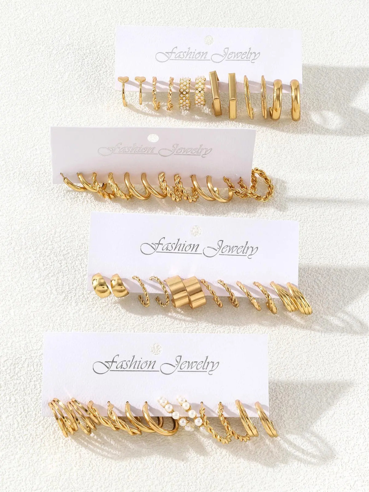Women's Minimalist Twisted Circular Hoop Earrings Set, Fashion Geometric Earrings for Party & Daily Wear, Retro Aesthetic Jewelry, Hoop Earring Sets, Fashion Accessories, Earrings Hoops