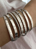 Women's Punk Style Cuff Bangle, Fashionable Open Bangle for Women & Girls, Trendy All-match & Exquisite Jewelry for Birthday Gift, Layered Bracelet Set, Trendy Stack Bangle, Cuff Bangle Set, Bracelet Sets, Cuff Bangles Bracelets