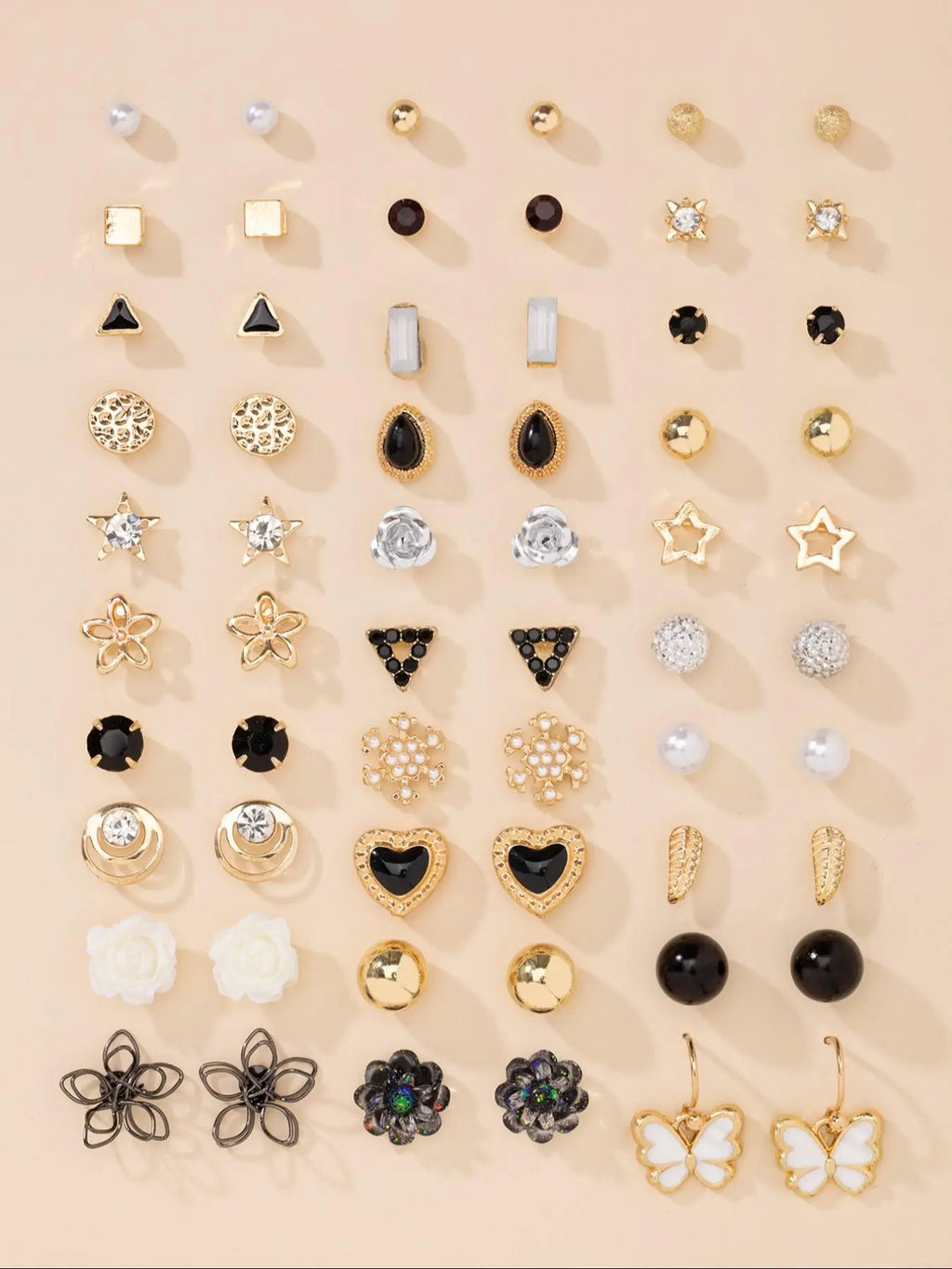 Cute Fashion Simple Casual Earrings Set, Heart & Flower & Star Design Earrings, Fashion Jewelry for Party, Daily Clothing Decor, Trendy All-match & Exquisite Jewelry for Gift
