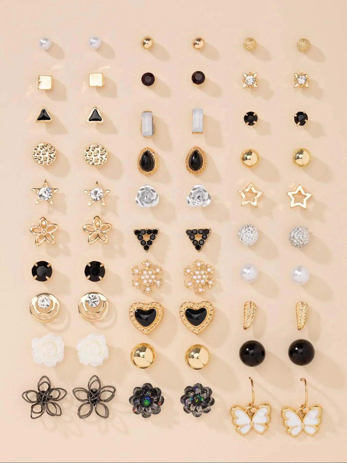 Cute Fashion Simple Casual Earrings Set, Heart & Flower & Star Design Earrings, Fashion Jewelry for Party, Daily Clothing Decor, Trendy All-match & Exquisite Jewelry for Gift