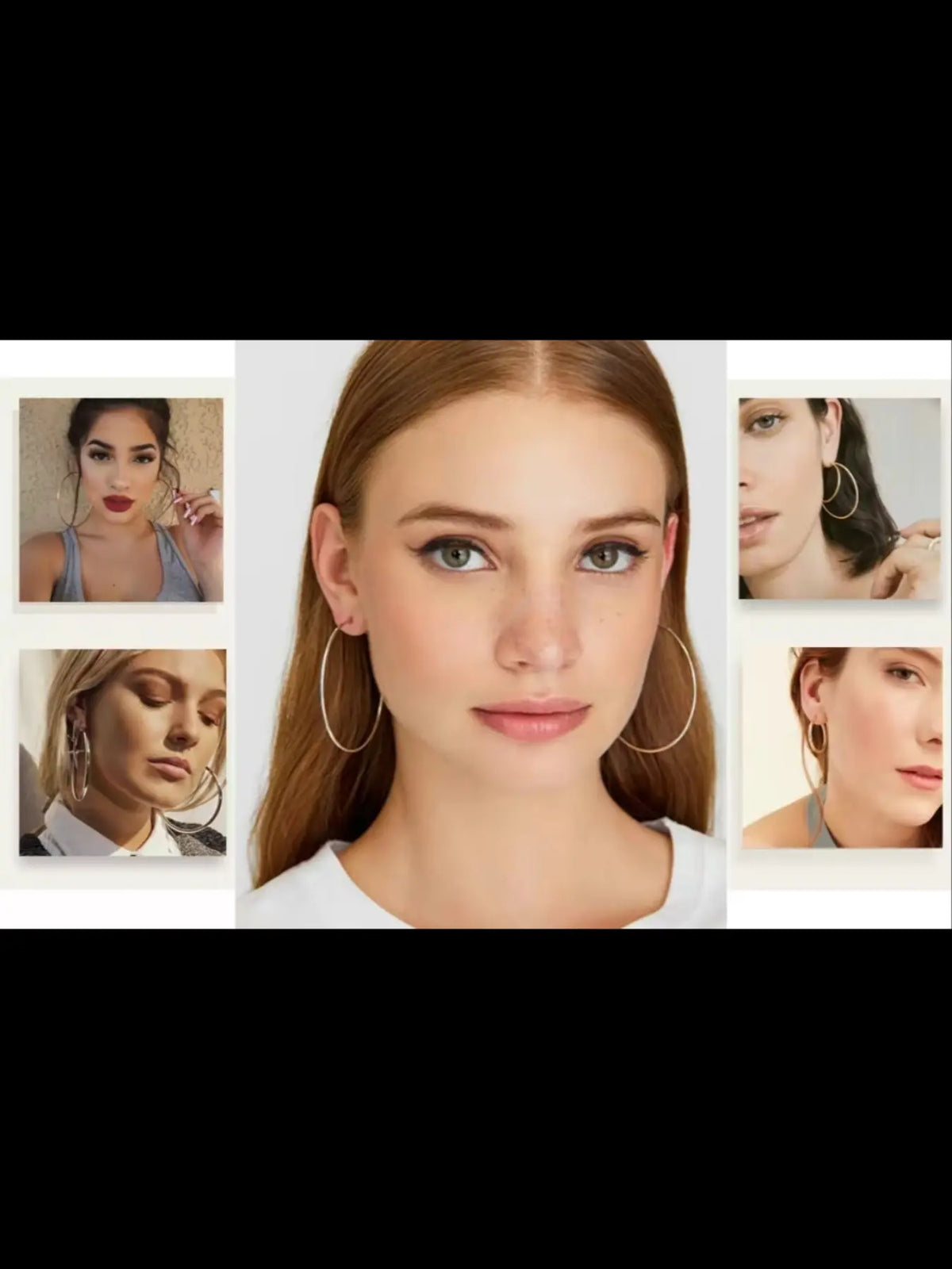1Pair Gold Hoop Earrings for Women - Minimalist Big Hoop Infinity Earrings, Hoop Shape Earrings, Lightweight Hoops Earrings, Everyday Elegant Jewelry, Fashionable Jewelry Accessories, Suitable For Daily Wear By Women, Fashion Earrings