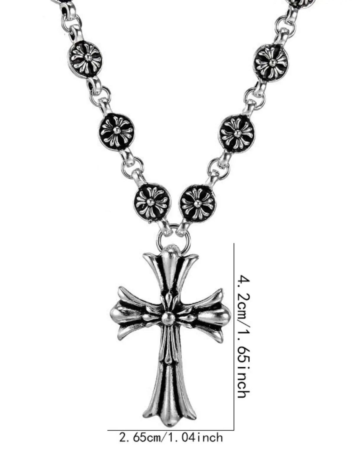 2-Piece Set Retro Unisex Gothic Layered Cross Necklace, Punk Sword Pendant, Ideal Gift for Men and Women, All-Season Accessory, Grunge Cross Necklace, Alloy Necklace, Cross Chain Design