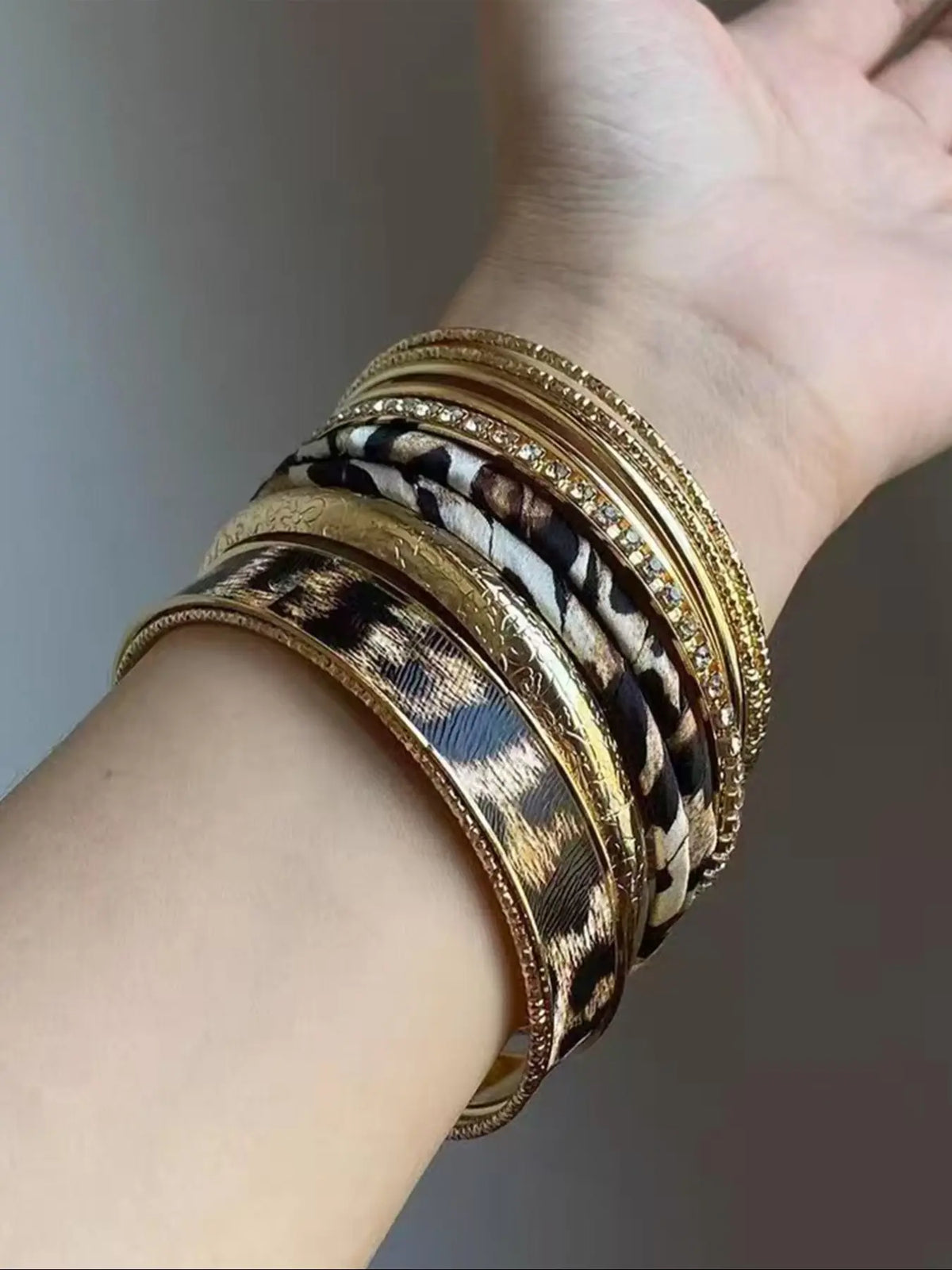 Women's Leopard Print Bracelet Set, Simple & Stylish Design, Perfect Gift for Friends & Family, Ideal for Parties & Daily Wear