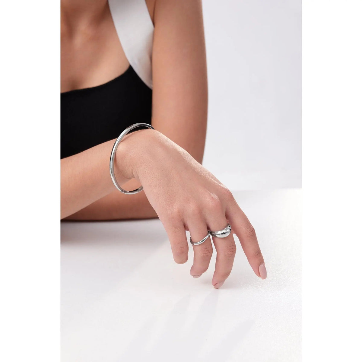 Simple Stacker Cuff Bangle Bracelet