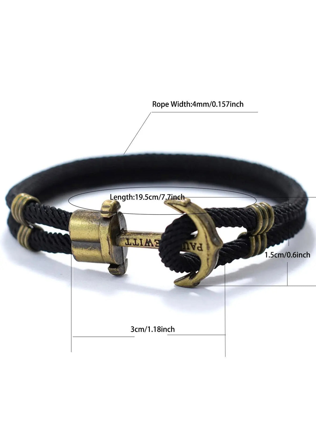 Fashion Vintage Anchor Charm Bracelet, Exquisite Bracelet, 1 Count Men's Classic Bracelet, Fashionable Hand Jewelry for Men, Casual Matching Jewelry for Party, Daily Clothing Decor, High Quality Bracelet, Jewelry Bracelets