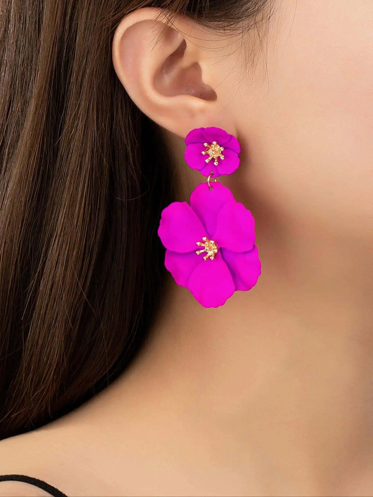 1 Pair Fashionable Simulation Flower Design Dangle Earrings, Casual Jewelry for Women, Trendy Jewelry Gift for Party and Daily Life, Trendy Jewellery Accessories, Dangling Earrings