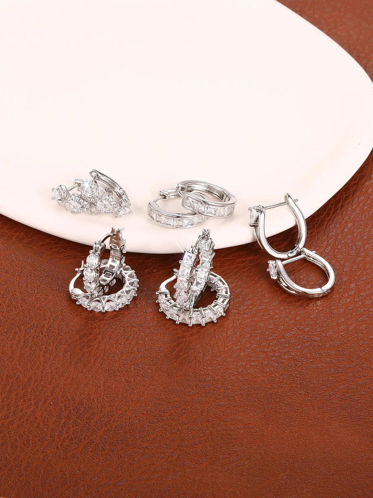 Women's Elegant Butterfly & Heart Design Hoop Earrings, Fashionable Exquisite Hoop Earrings, Trendy All-match Jewelry as Gift for Daily & Party Decor, Heart Shaped Earrings, Versatile Earrings, Earring Set, Ear Hoops