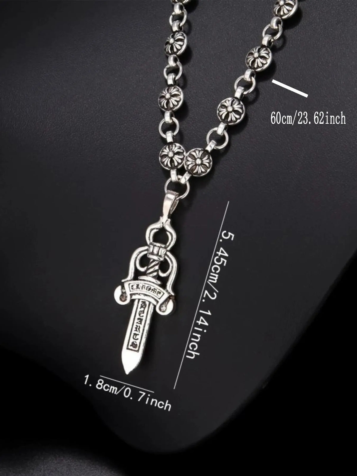 2-Piece Set Retro Unisex Gothic Layered Cross Necklace, Punk Sword Pendant, Ideal Gift for Men and Women, All-Season Accessory, Grunge Cross Necklace, Alloy Necklace, Cross Chain Design