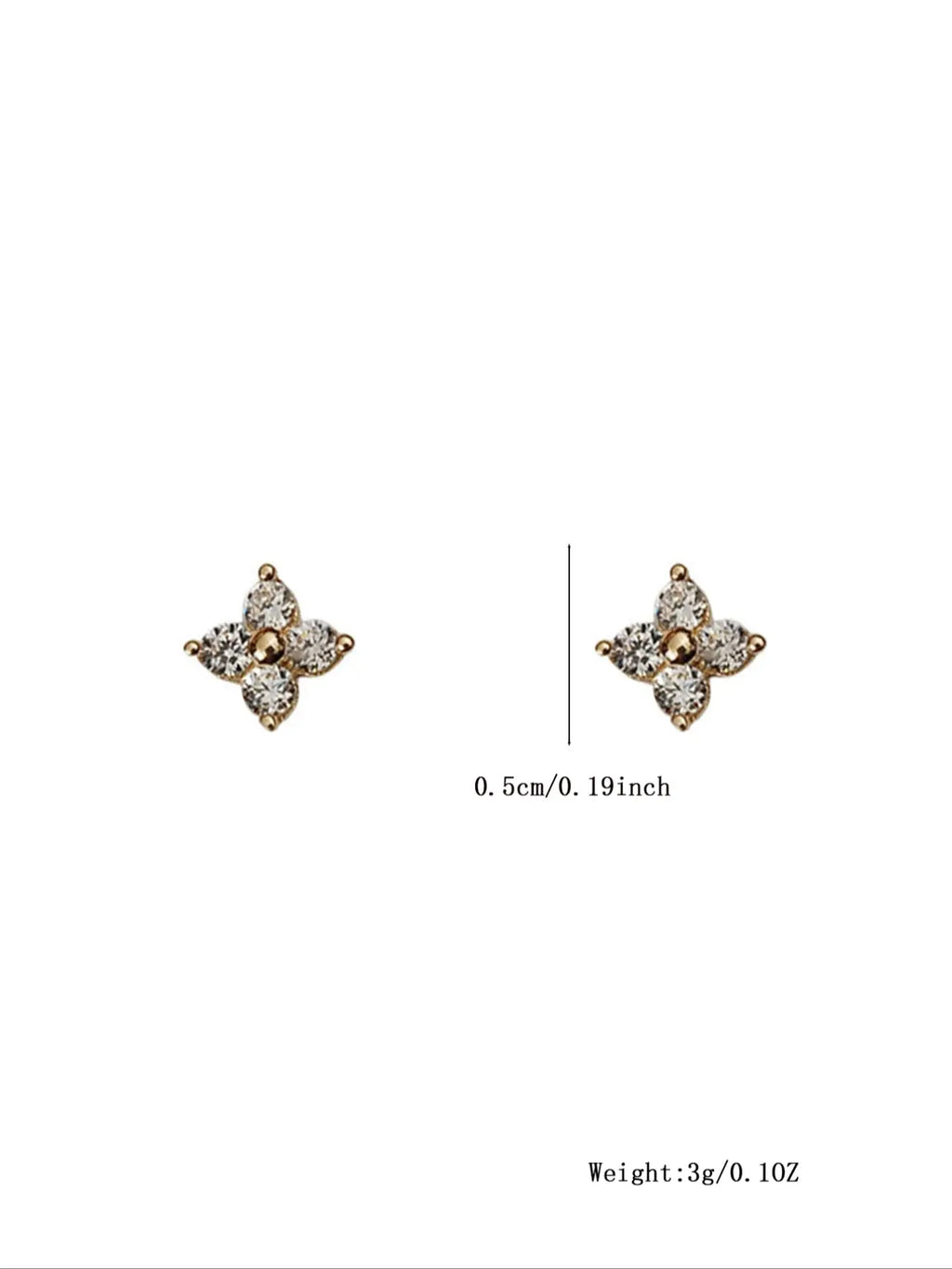 Rhinestone Decor Stud Earrings As Summer Outfits 2024, Flower Shaped Stud Earrings, Fashion Accessories for Women & Girls, Stud Earring Jewelry, Studs Earrings