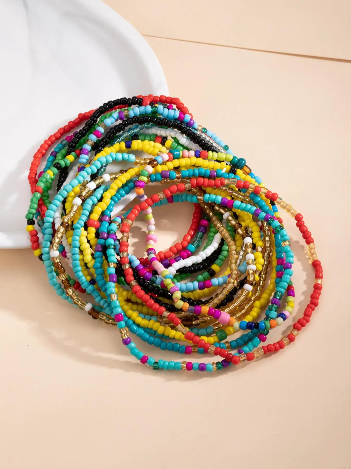 Random Color Beaded Anklets, Foot Jewelry, Trendy Fashionable Accessories, 5/10/15/24/36pcs/set Boho Style Bohemian Fashion Fashionable Anklets for Women & Girls, Trendy All-match Exquisite Y2k Body Jewelry As Birthday Gift