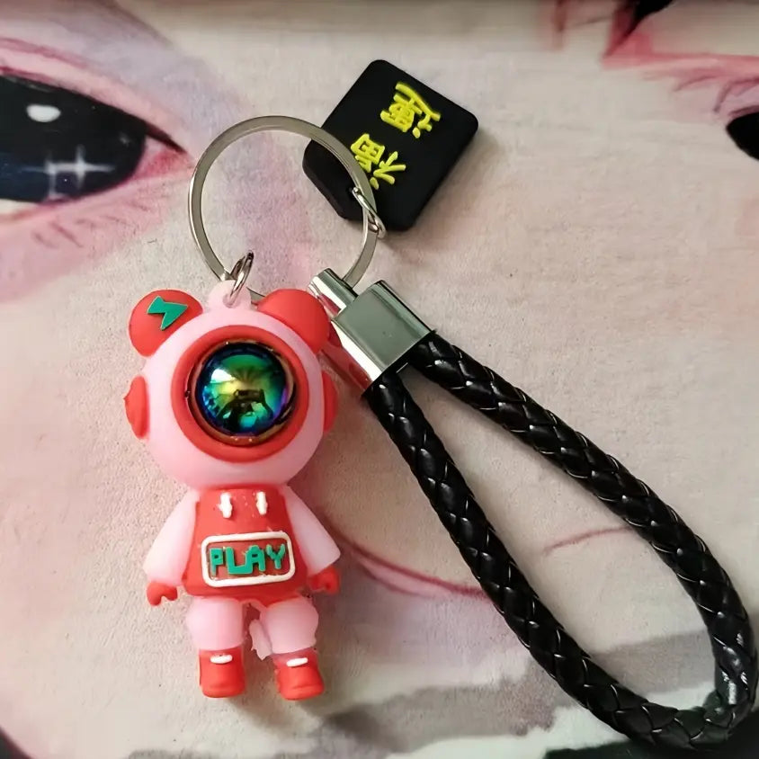 Astronaut-Design Keychain, Key Fob, Keychain Pendant, Cute Keychain for Car Keys, Cute & Stylish Car Keychain for Men & Women, Universal Car Interior Decoration Accessories, Keyrings