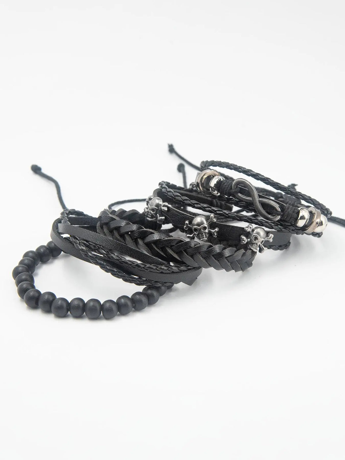 Punk Style Layered Bracelets, Bracelet Bundle, Bracelet Combination Set, 13pcs/set Fashion Beaded Bracelets & Drawstring Bracelets for Men & Women, Trendy All-match & Vintage Jewelry, Trendy Jewellery Accessories for Birthday Gift, Stackable Bracelet Set