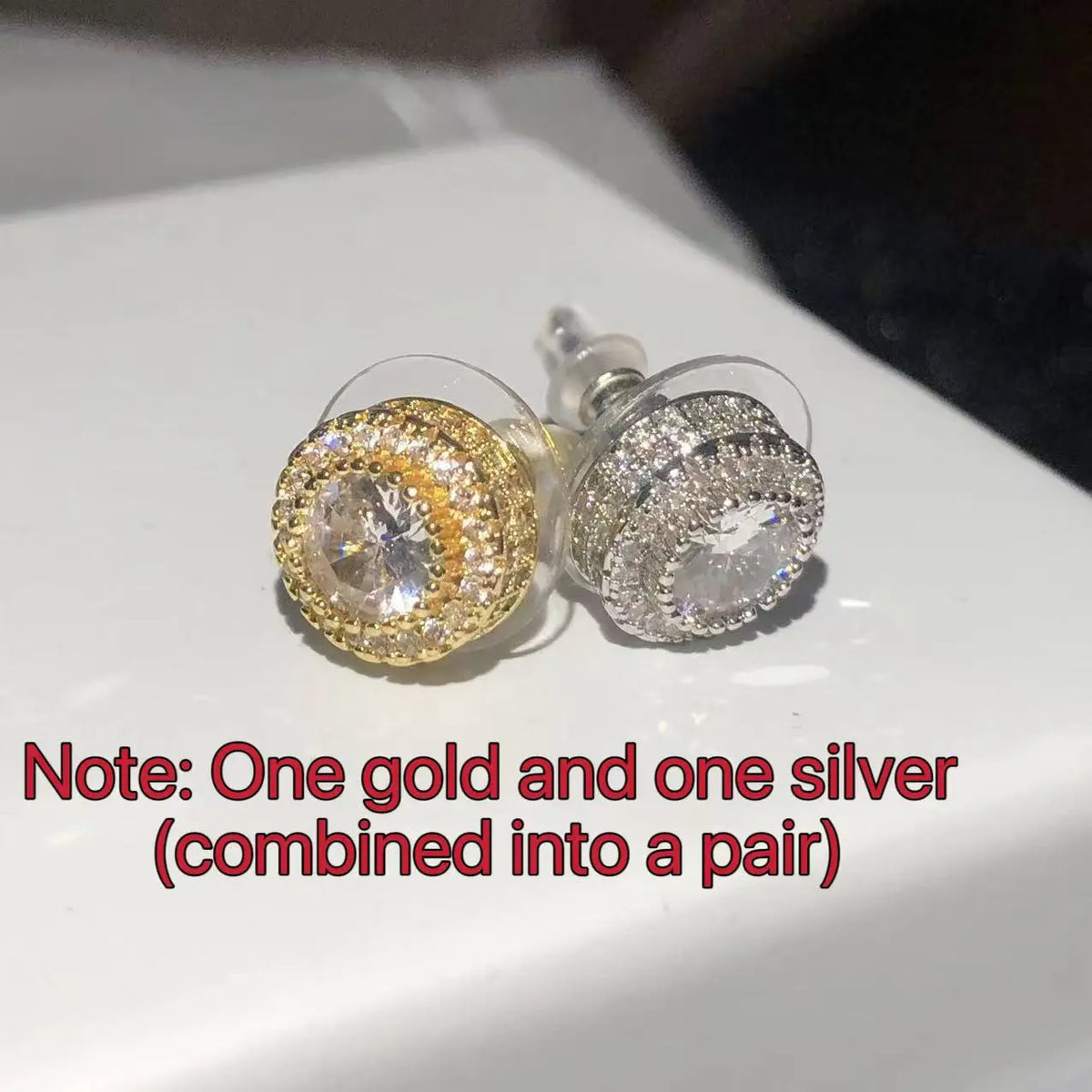 Women's Bling Sparkle Shine Ear Studs - Retro Look Round Zircon Starburst Rhinestone Jewelry, Unisex Fit Cool Costume Accessories, Holiday Gift Ready