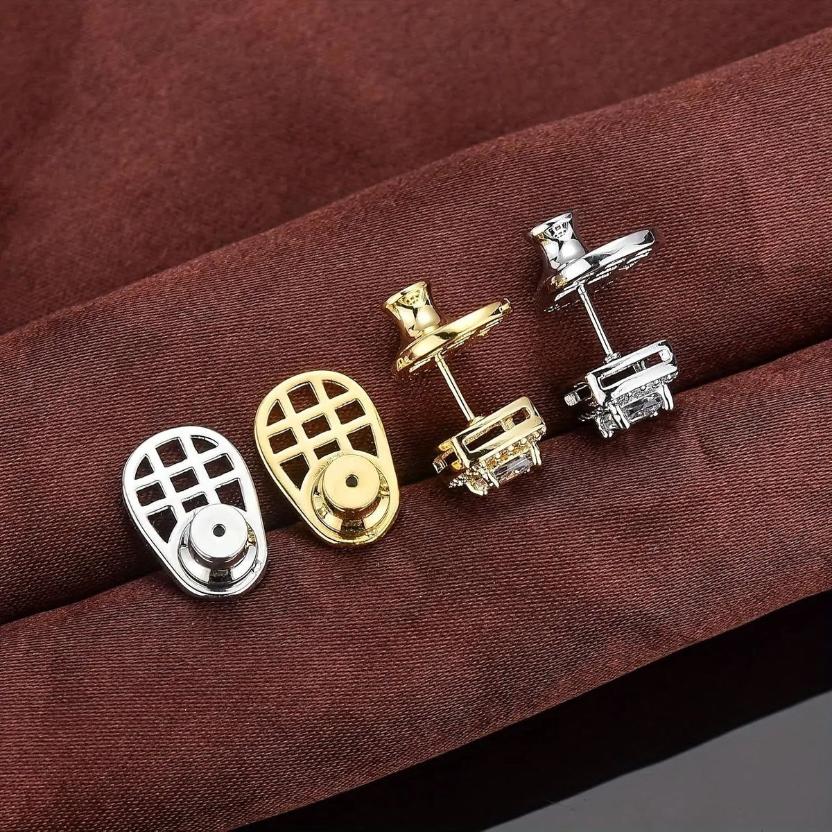 2pcs Set New Earring Backs, Polished, Durable, Secure, Shape Earring Enhancer, Suitable for Heavy Earrings, Locking Earring Back Replacement, Jewelry Gift for Women, Reliability, Functionality, Elegance, Christmas Gift