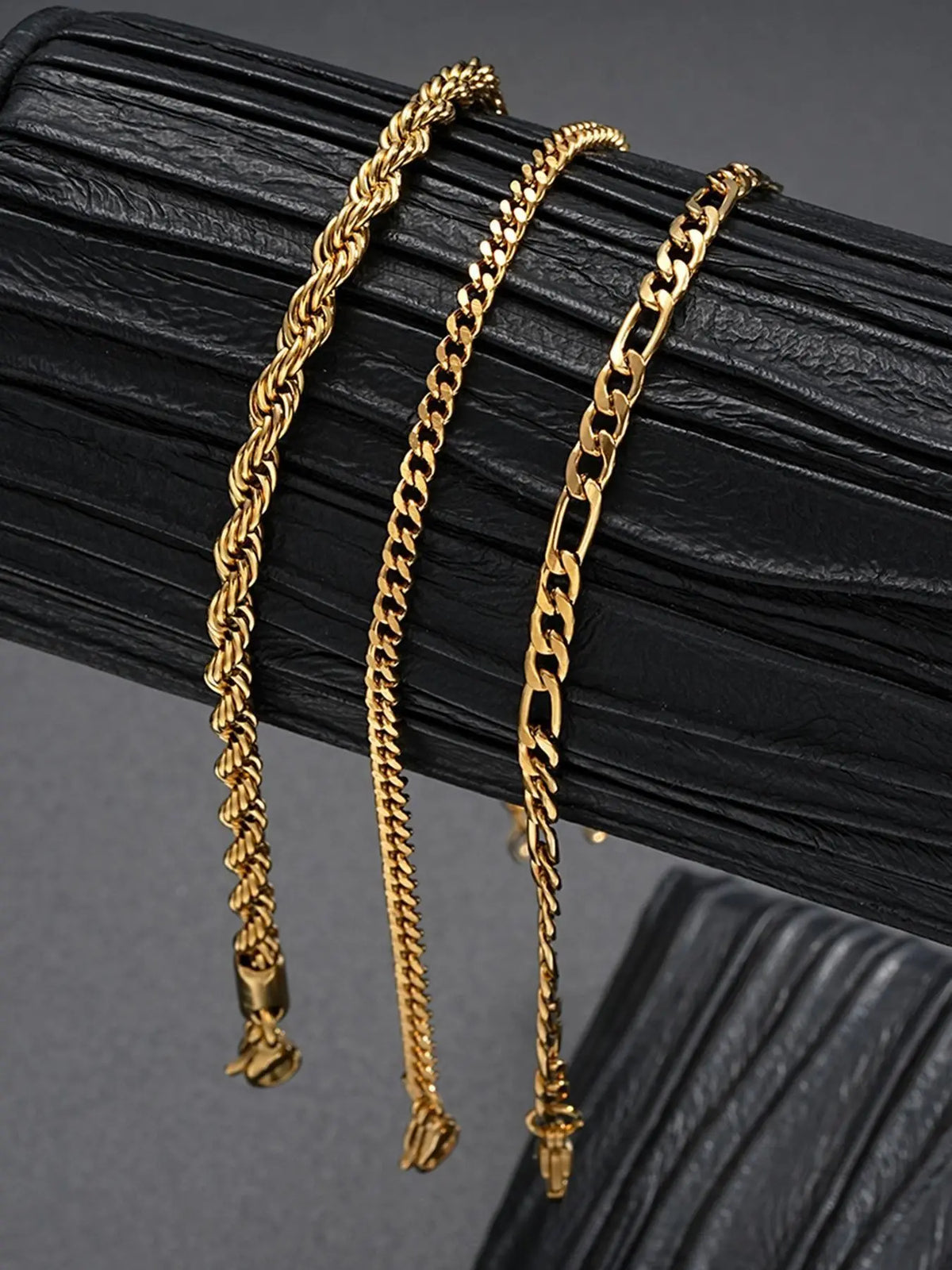 7-Piece Stainless Steel Men's Bracelet Set, Bracelet Combination Set, Bracelet Stack, Stacked Bracelets, Cuban Link Bracelet, Fashion Streetwear Hip-Hop Simple Cuban Chain, Daily Party Gift for Boyfriend Son Birthday Father's Day, Cuban Chain Bracelets