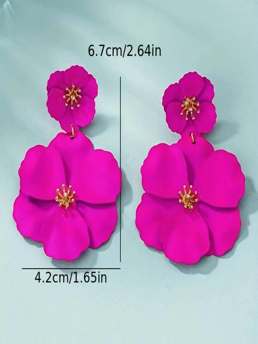 1 Pair Fashionable Simulation Flower Design Dangle Earrings, Casual Jewelry for Women, Trendy Jewelry Gift for Party and Daily Life, Trendy Jewellery Accessories, Dangling Earrings