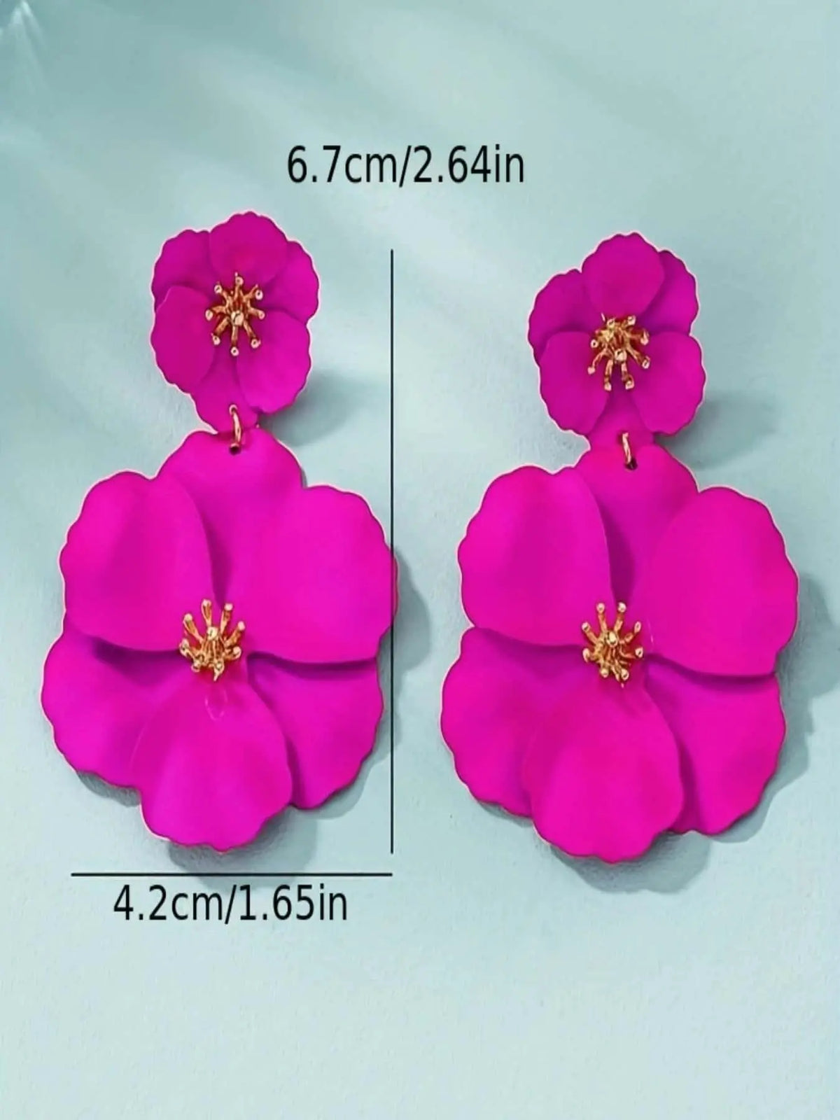 1 Pair Fashionable Simulation Flower Design Dangle Earrings, Casual Jewelry for Women, Trendy Jewelry Gift for Party and Daily Life, Trendy Jewellery Accessories, Dangling Earrings